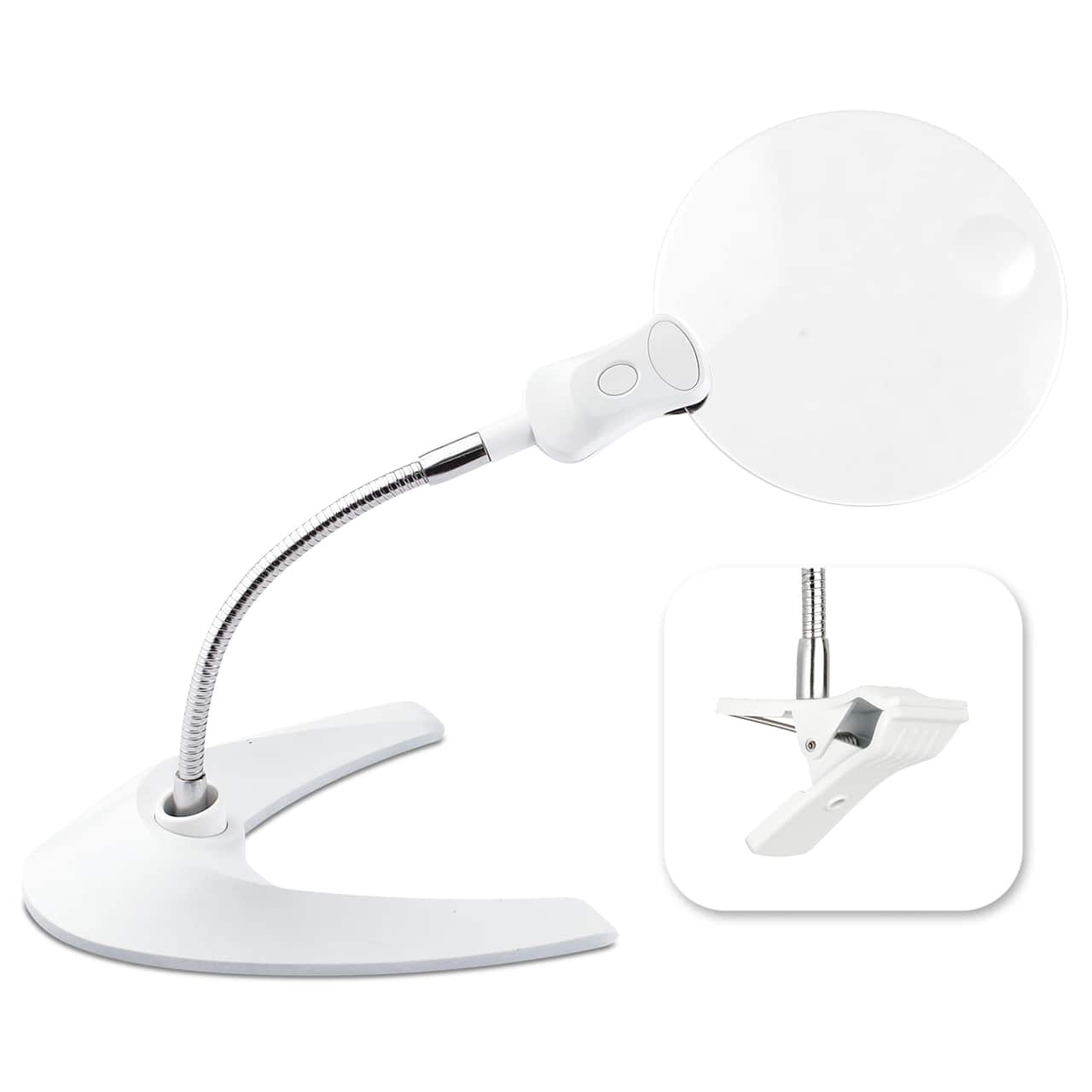 OttLite 5" LED Magnifier with Clip & Stand